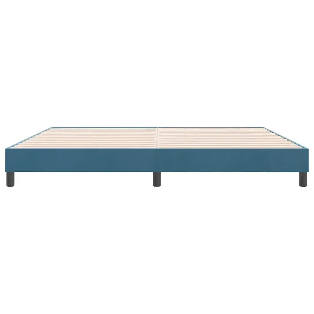 Letto a Molle senza Materasso Blu Scuro 180x220 cm Velluto 3315889