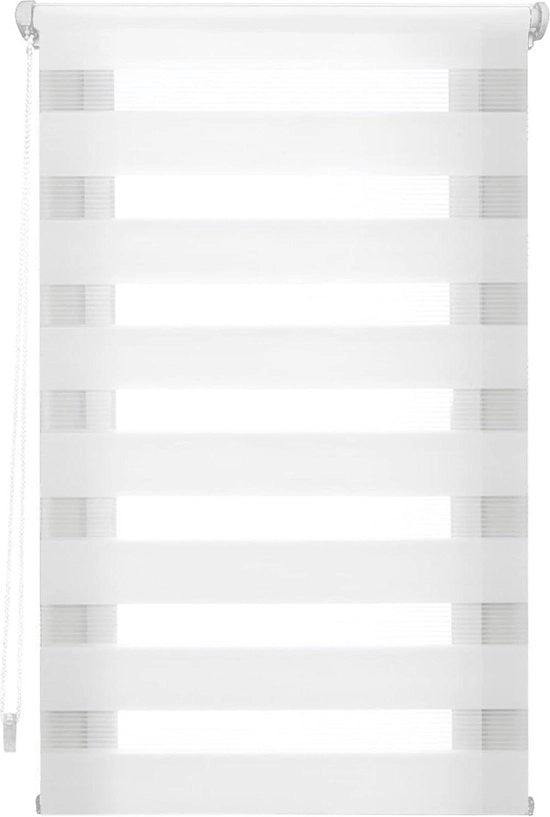 Raccordo a doppia striscia senza attrezzi - giorno e notte - bianco - 90 x 150 cm (larghezza x lunghezza)