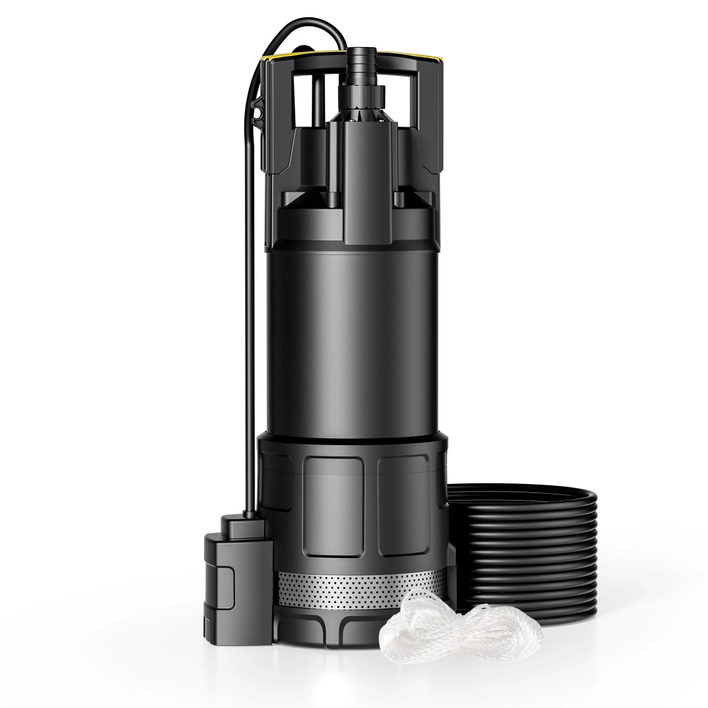 Pompa sommersa, 1200W 6000 l/h, profondità max 7 m, Elettropompa a immersione per pozzi e cisterne