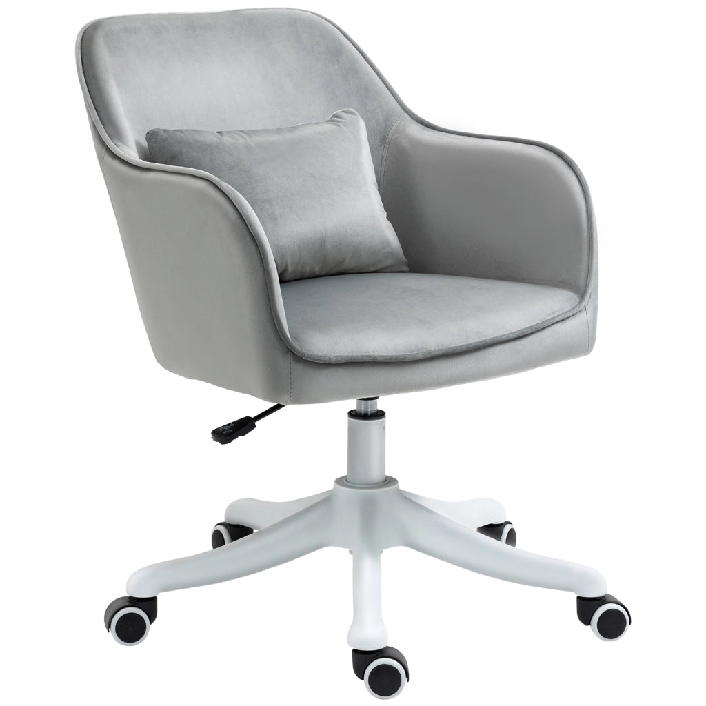 Sedia da ufficio massaggiante ergonomica girevole ¨C zephmum ¨C grigio tessuto