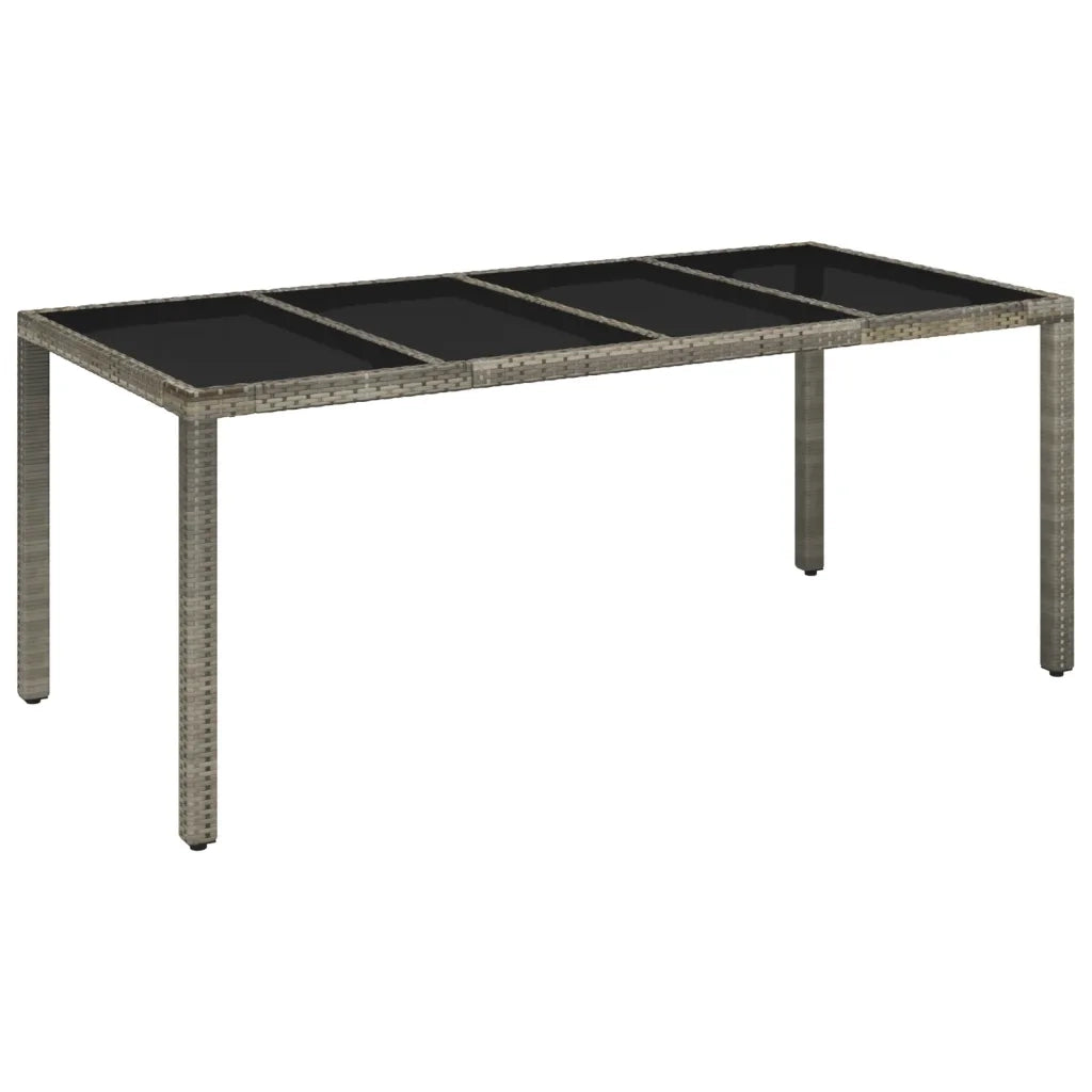 Set da Pranzo da Giardino 9 pz con Cuscini in Polyrattan Grigio 3213084