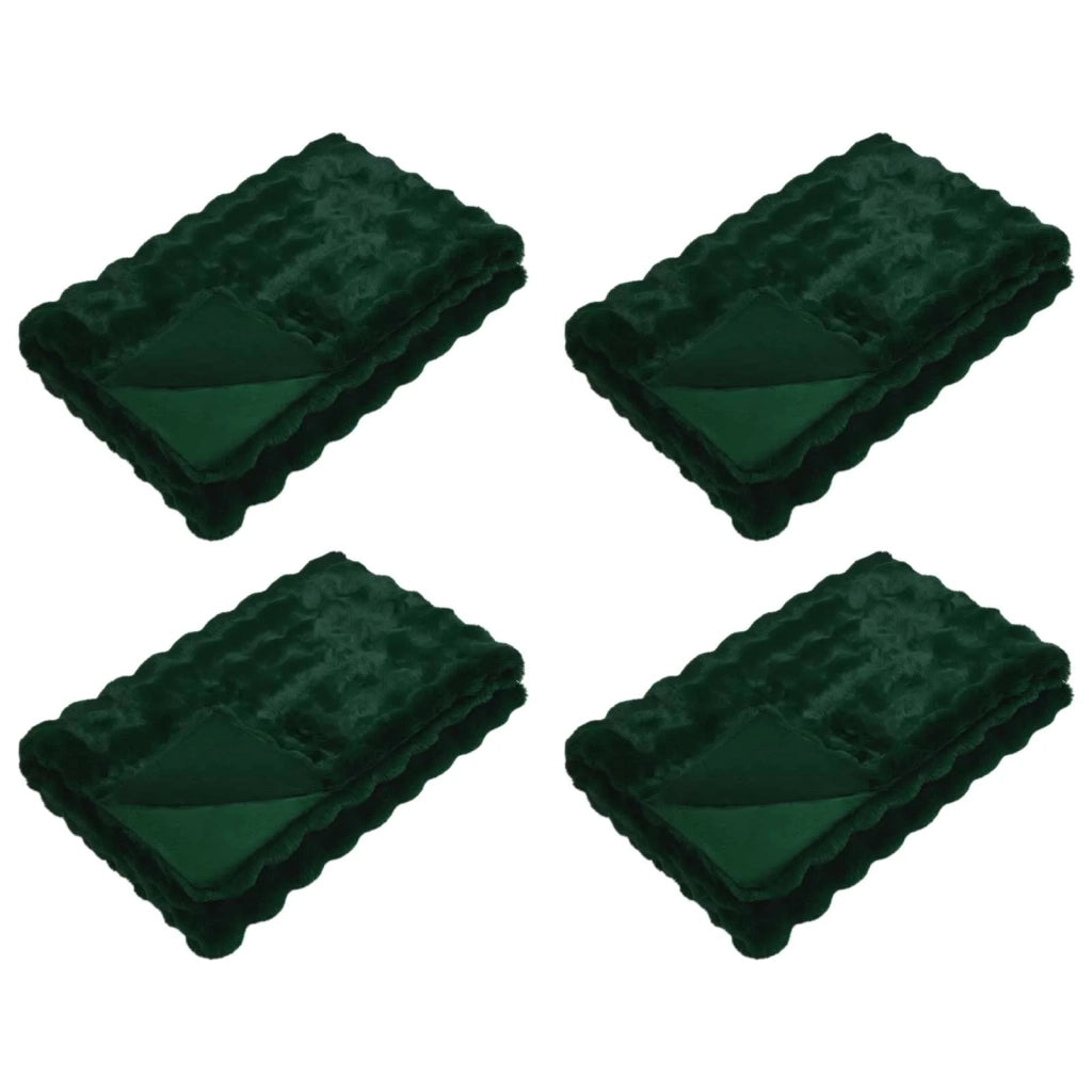 Coperta antiscivolo in finta di coniglio Olite 4 pcs Poliestere