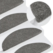 Tappetini Autoadesivi per Scale 30 pz Grigi 56x17x3 cm