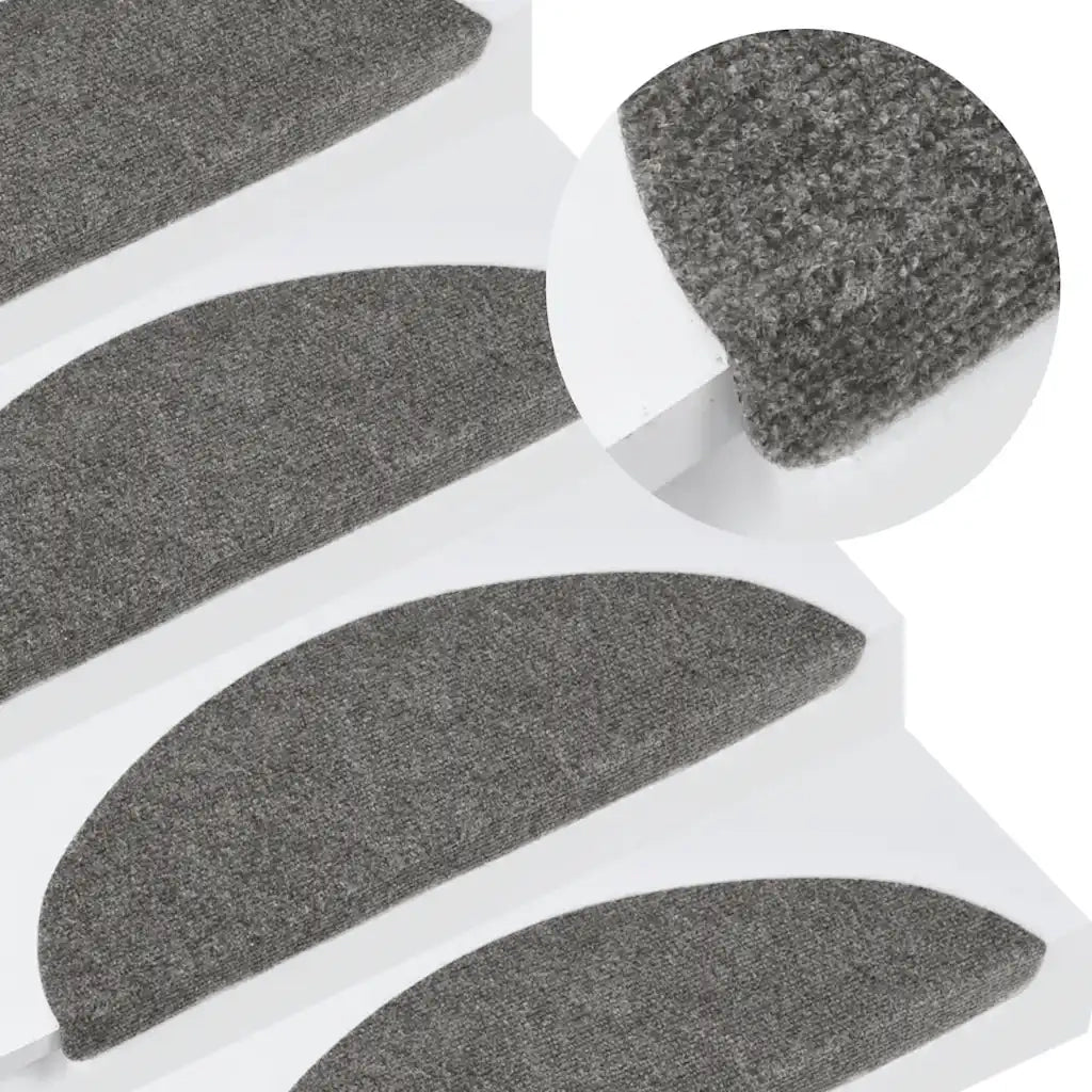 Tappetini Autoadesivi per Scale 30 pz Grigi 56x17x3 cm