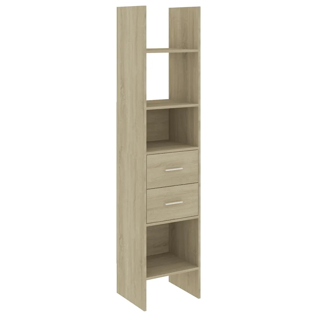 Libreria-Scaffale per Libri-Mobile di Stoccaggio Rovere Sonoma 40x35x180 cm in Legno Multistrato 429104
