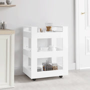 Carrello da Cucina-Scaffale per Cucina Bianco 60x45x80 cm in Legno Multistrato