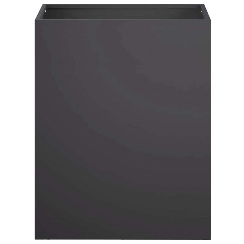 Vaso da giardino Nero 40 x 30 x 40 cm Acciaio laminato a freddo 8005470