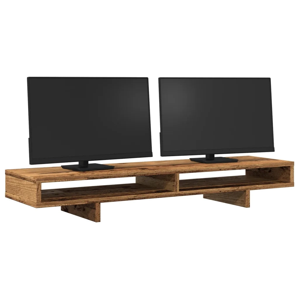 vidaXL Supporto per Monitor Legno Vecchio 100x27x15cm in Truciolato