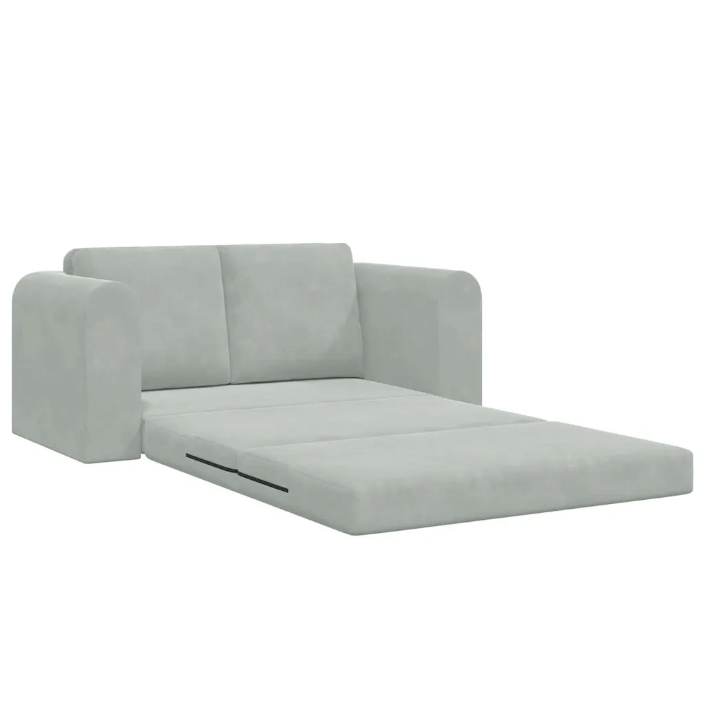 Divano letto-Sofa Letto-Daybed Grigio chiaro 148 x 71 x 83 cm Velluto