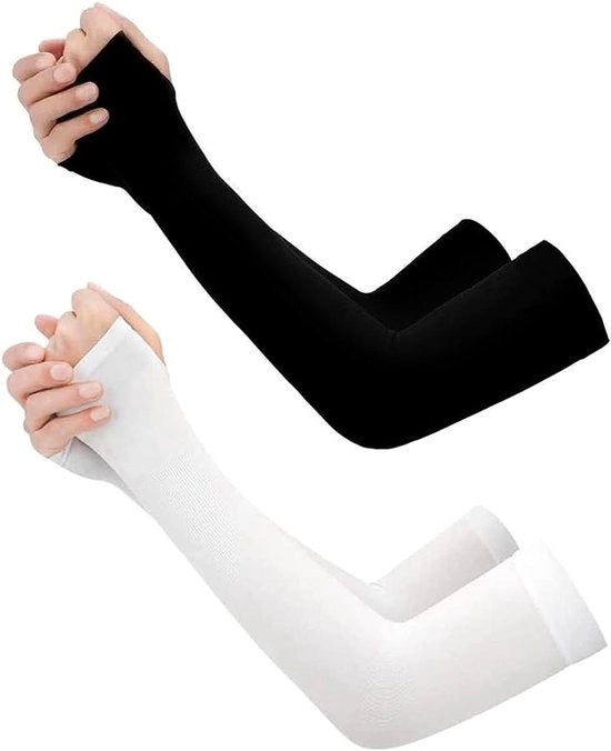 Armi protettive UV per uomo e donna - 2 paia - antiscivolo - bracciali compressori - estate - bracciali gaming - protezione pallavolo - UPF50+