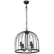 Lampadario candelabro gabbia nero metallo 4xE14 Luminex