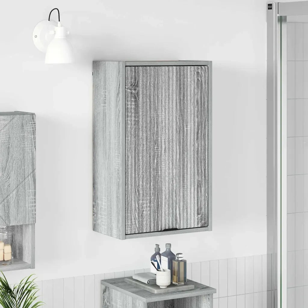 Mobile da Bagno con porta Grigio Sonoma 39 x 23,5 x 65 cm