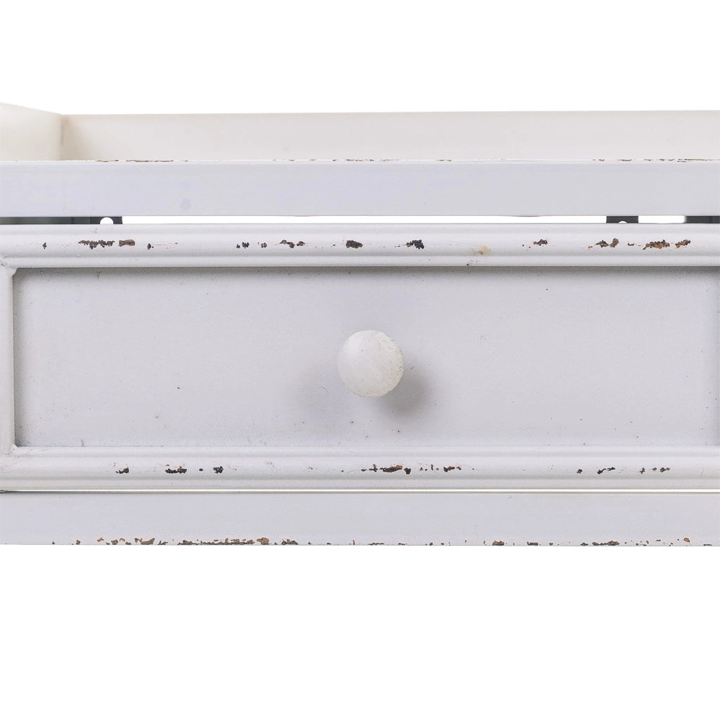 Scaffale da scrivania in metallo bianco 107x45x188h