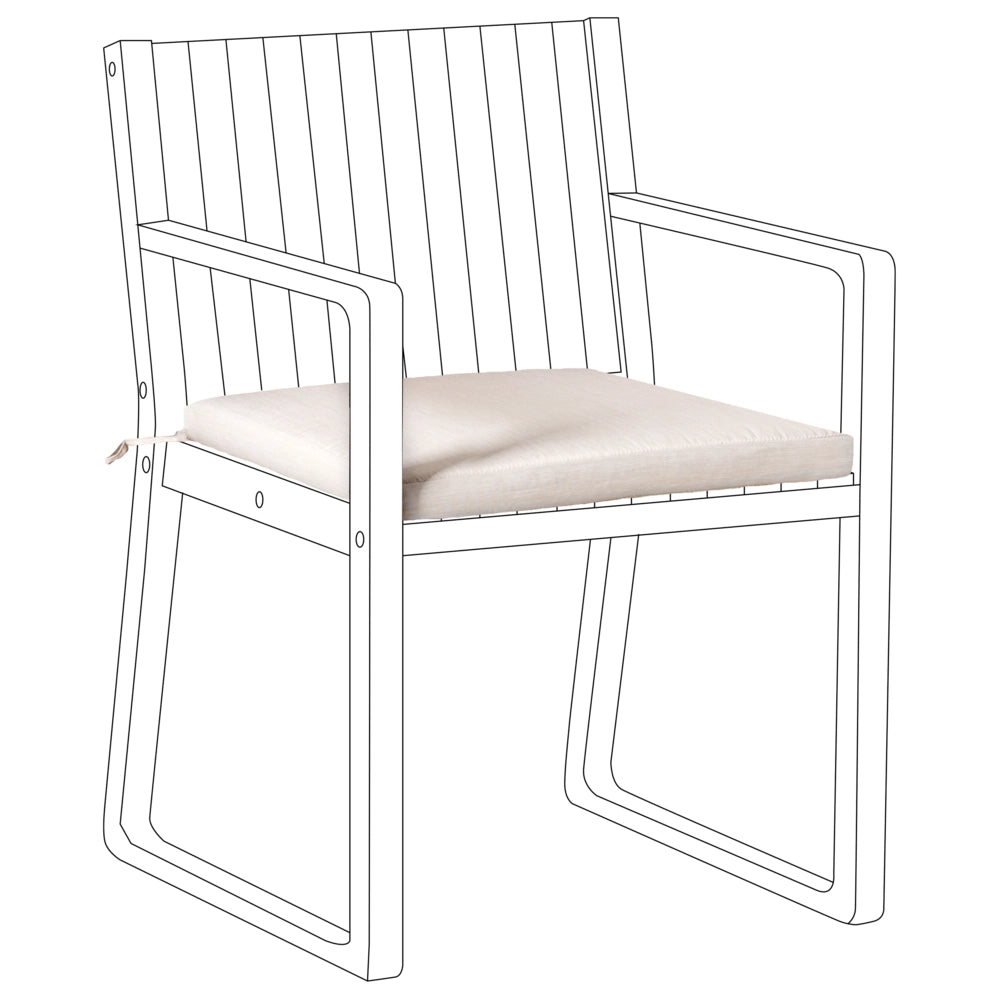 Cuscino per sedia da giardino in tessuto poliestere beige chiaro resistente raggi raggi UV