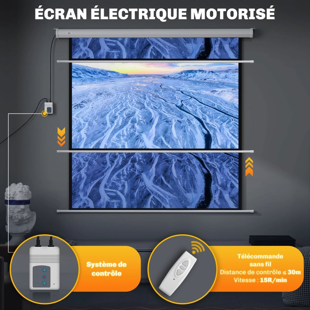 Schermo Proiezione Elettrico 85 Pollici ¨C Xylo ¨C 4K HD Motorizzato Parete Soffitto