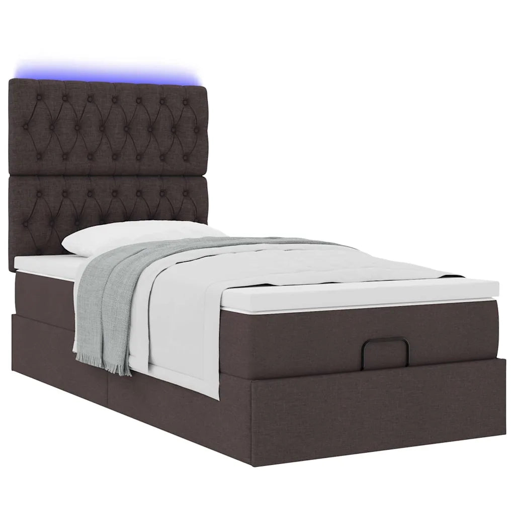 Struttura Letto Pouf con Materasso 90x190 cm in Tessuto 3314054