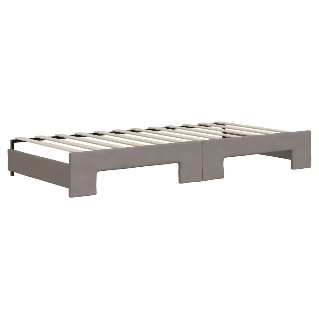 Divano Letto con Letto Estraibile Tortora 90x200 cm in Tessuto 3197429