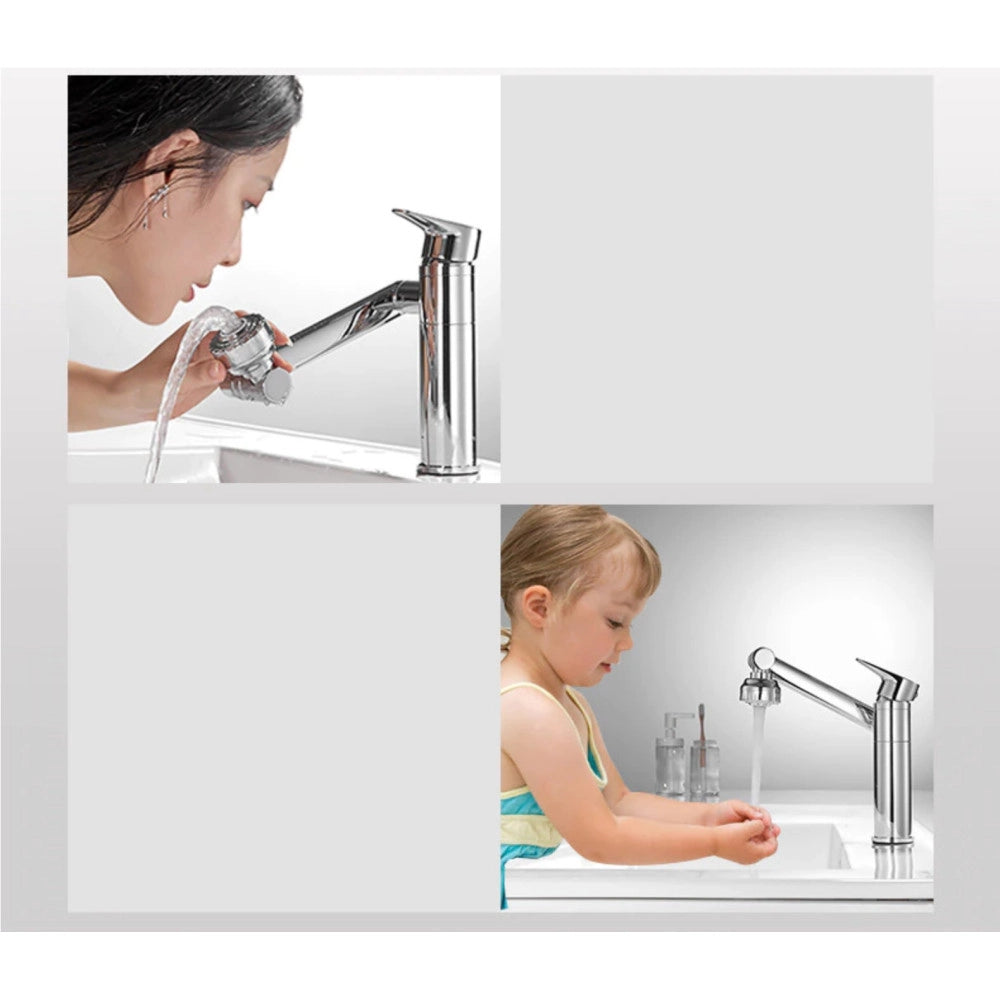 Trade Shop - Rubinetto Miscelatore Per Lavabo Lavandino Girevole 360° Con Doppio Areatore -