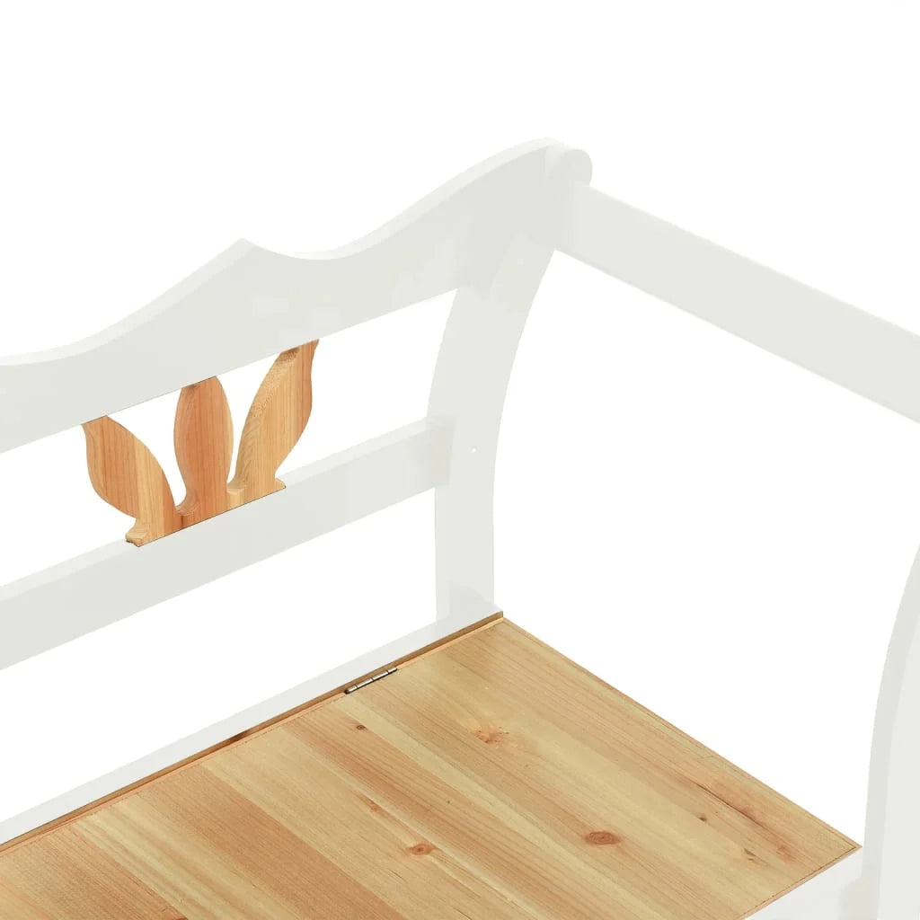 Panca 107 x 45 x 75,5 cm in legno massello di abete bianco 02_0010942
