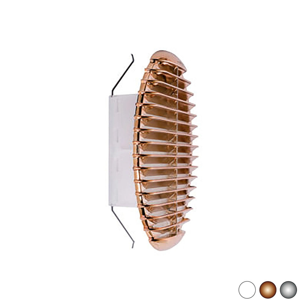 GRIGLIA TONDA IN MATERIALE TERMOPLASTICO CON MOLLE RECLINABILI A 90  °- Cromata Imb. 160-200 - D. 220- VECAM- pezzi 1