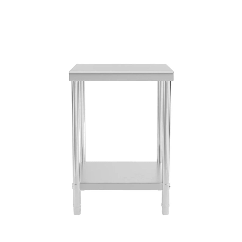 Tavolo da lavoro professionale in acciaio inox da cucina 60 x 60 cm con bordo rialzato portata 150 kg 14_0003661