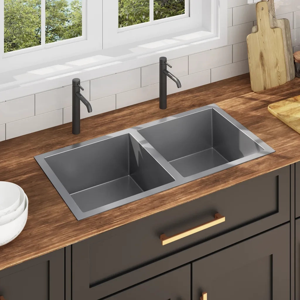 Lavello da Cucina Lavorato a Mano in Acciaio Inox cod mxl 48624