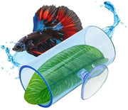 Tunnel Acquario per Pesci Betta - Realizzato in Acrilico - Adatto per Gamberi/Crabi - Ambientazione Naturale - Compreso Filtro - Estetica Acquario Migliorata - Decorazione Acquario