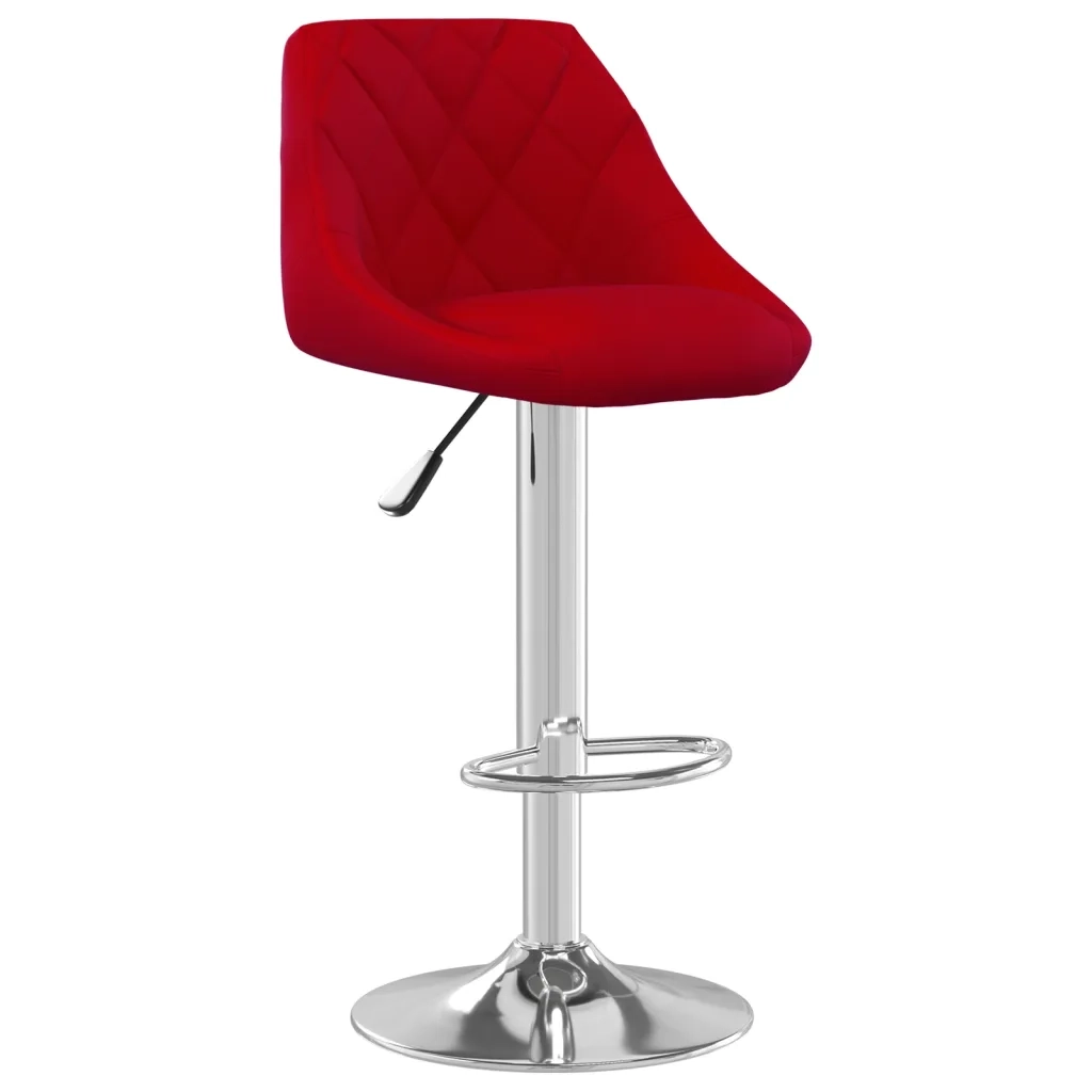 Sgabello da Bar Rosso Vino in Velluto 335300