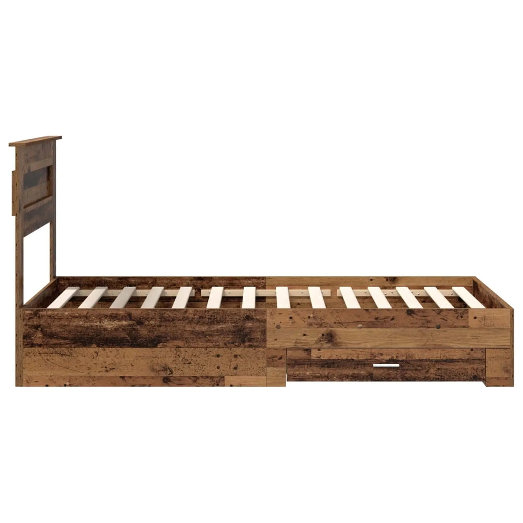 Struttura del letto Legno vecchio 90 x 200 cm Legno multistrato 3410041