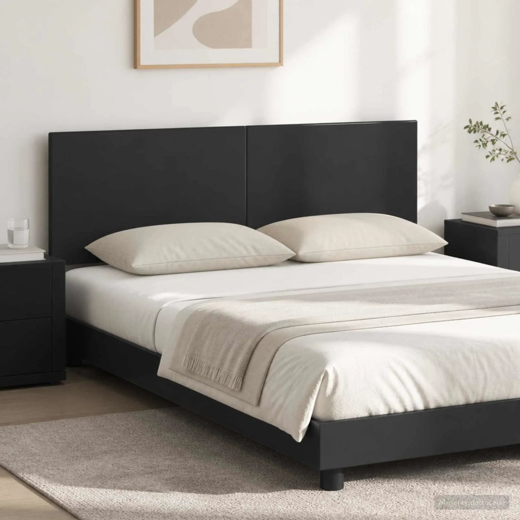 Testiera da Muro BREDA Nero Legno ingegnerizzato 897596