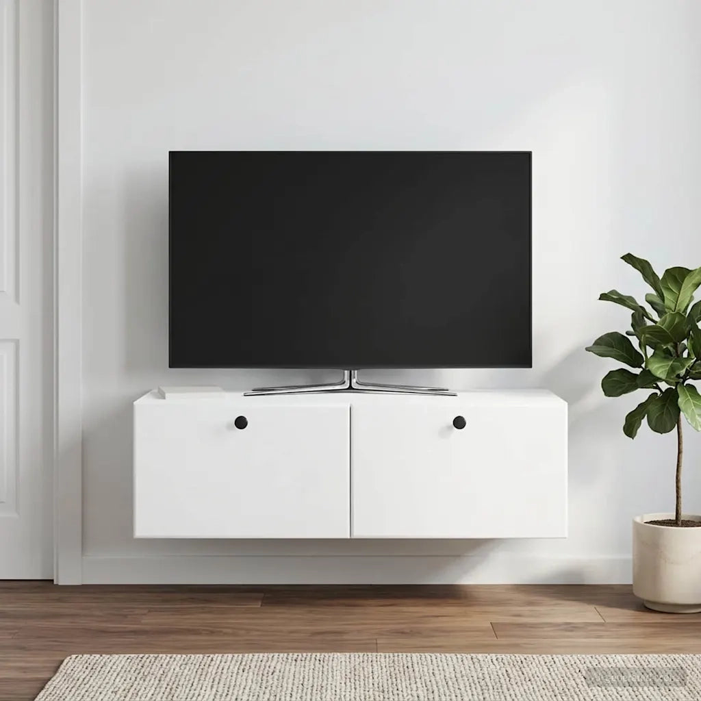 Mobile Porta TV da Muro 98 x 41 x 30 cm Bianco 899205