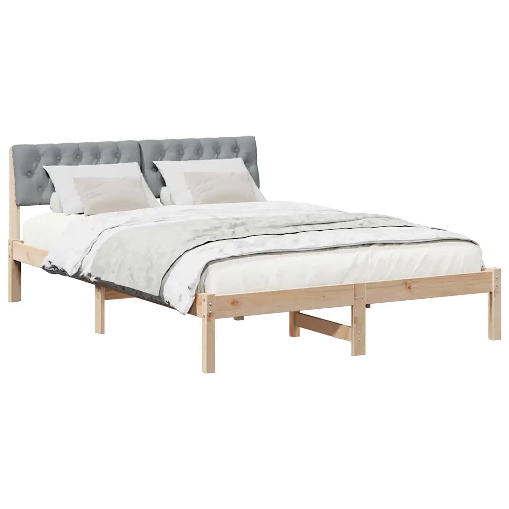 Struttura del Letto Marrone e grigio chiaro 140 x 190 cm