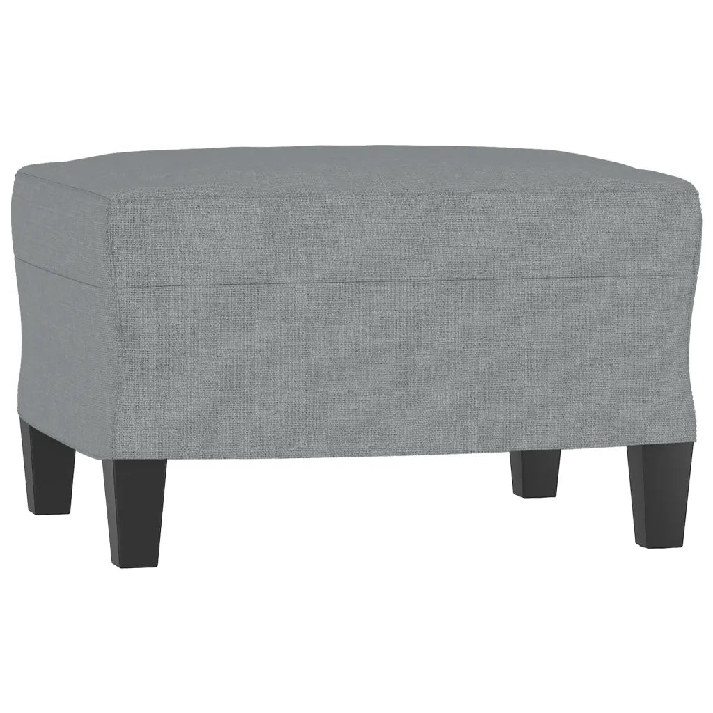 Poltrona | Sedia Relax con Poggiapiedi Grigio Chiaro 60 cm in Tessuto