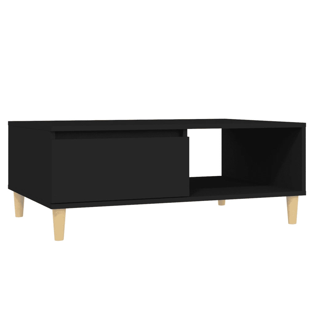 Tavolino da Salotto Nero 90x60x35 cm in Legno Multistrato 805996