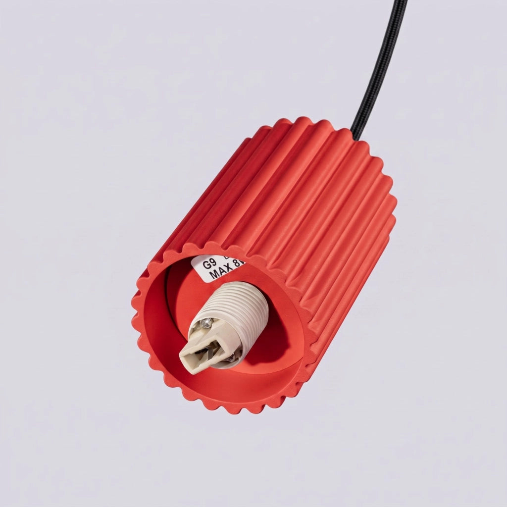 Lampada a sospensione HALO 1 rosso