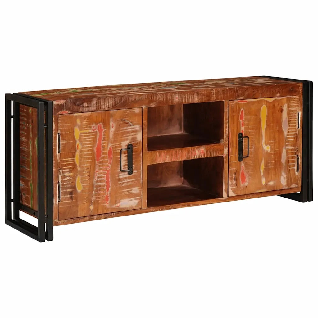 Mobile TV-Credenza per TV-Console TV Multicolore legno massello di riciclo