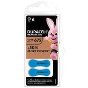 PILA PER APPARECCHI ACUSTICI 'EASY TAB 675' Blister 6 pezzi - Col. Blu - 10 confezioni- DURACELL