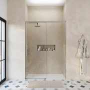 Porta doccia 150cm apertura scorrevole profili cromo vetro 8mm h195 | Antille