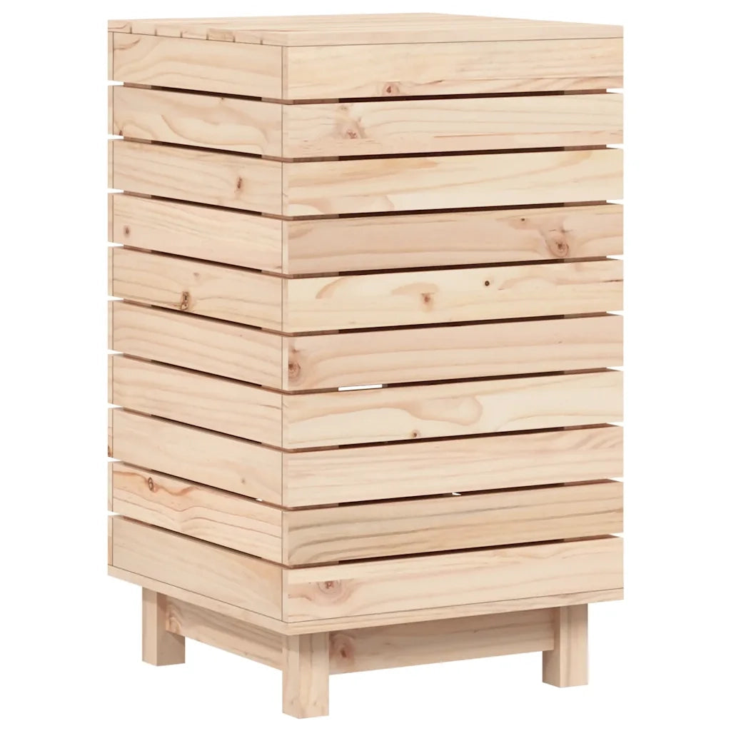 Cesto per Bucato 44x44x76 cm Legno Massello Pinocod mxl 131586