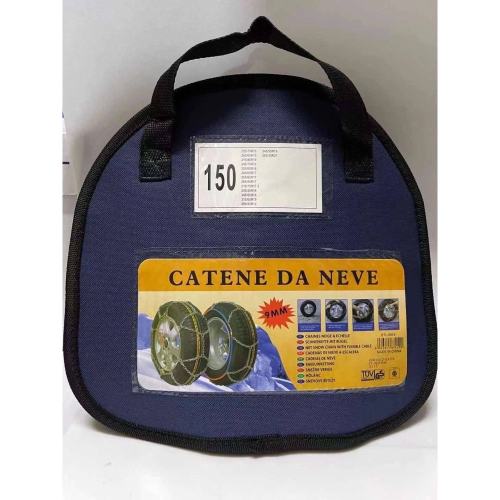 Trade Shop - Catene Da Neve Per Auto Gruppo 150 Pneumatici Facili Da Montare Omologate -