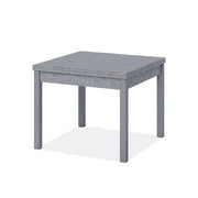 Tavolo pranzo grigio cemento apribile libro in legno nobilitato cm 90x90-180