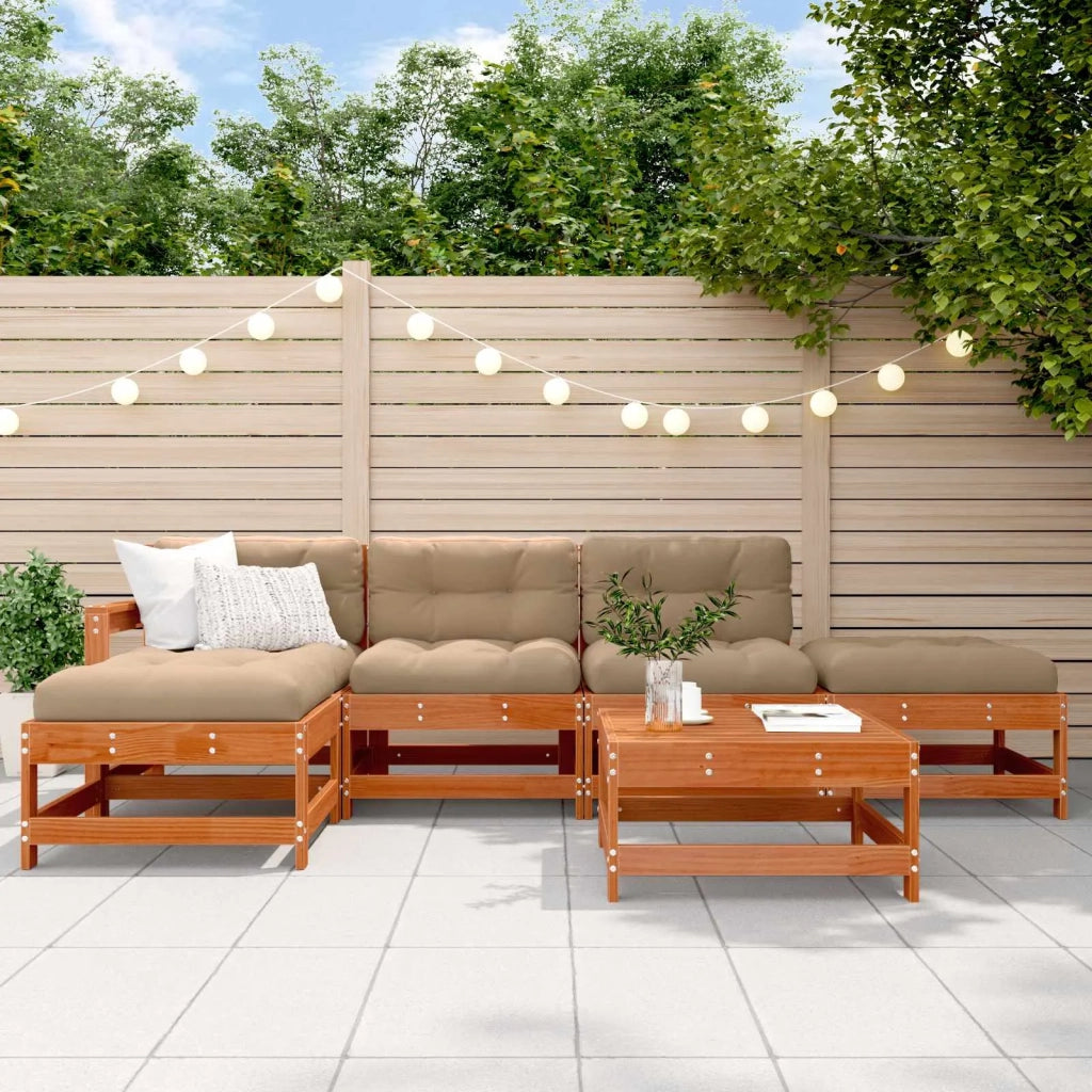 Set Lounge da Giardino 6 pcs Marrone Cerato