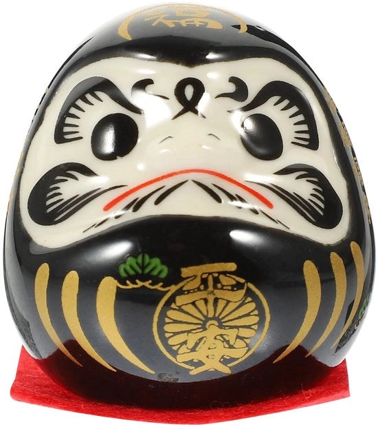 Decorazione da tavolo - Figura ceramica 4,7 cm - Simbolo di ricchezza - Decorazione tradizionale - Disegno tradizionale - Figura decorativa - Ceramica di alta qualità - Portafortuna giapponese - Figura ceramica decorativa