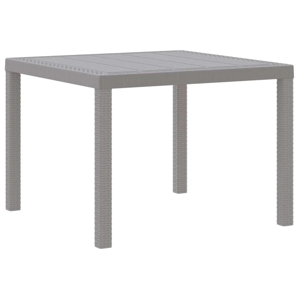 Set da Pranzo per Giardino 3 pcs Grigio chiaro Polipropilene