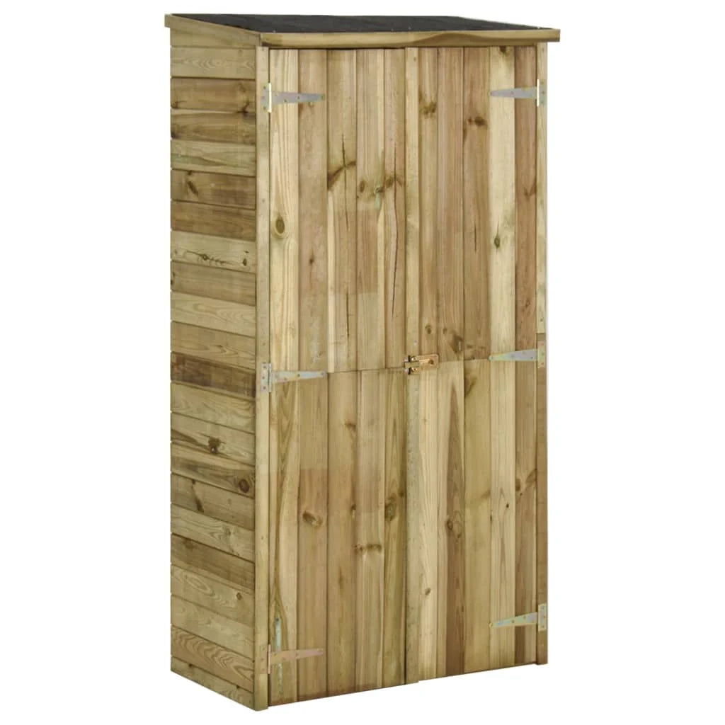 Casetta per attrezzi da giardino pino 85 x 48 x 177 cm marrone 02_0022432