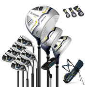 Set di 15 mazze da golf con sacca da trasporto e copertura antipioggia 87 x 28 x 20,5 cm comfort ottimale sensazione di comfort nylon giallo 20_0013581