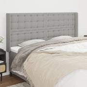 Testiera ad Orecchio Grigio Chiaro 183x16x118/128 cm in Tessuto 3120028