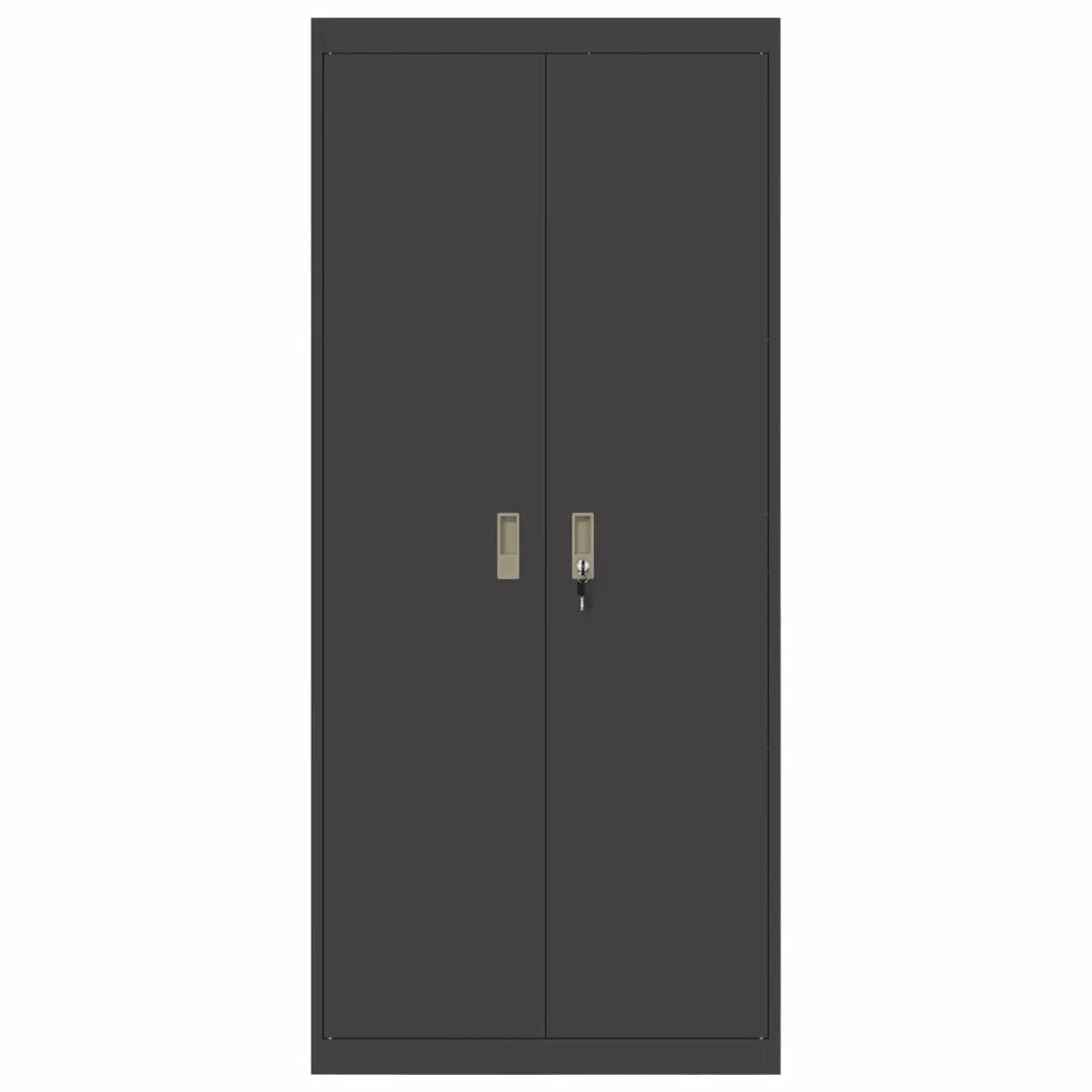 Armadio Nero 80 x 40 x 180 cm Acciaio