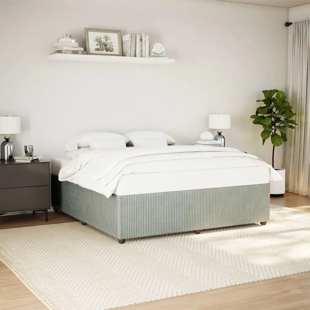 Giroletto senza Materasso-Struttura Letto Grigio Chiaro 200x200 cm Velluto 662987