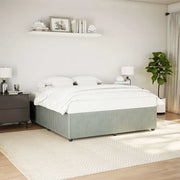 Giroletto senza Materasso-Struttura Letto Grigio Chiaro 200x200 cm Velluto 662987